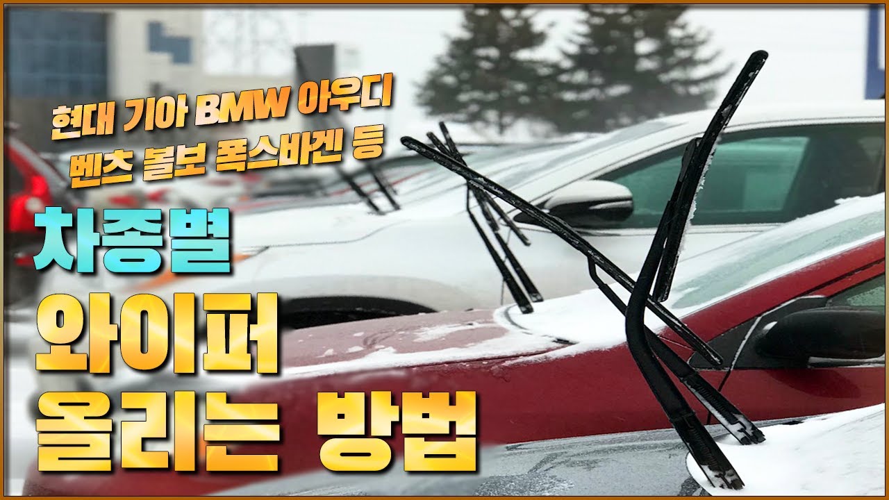 차량 소유하신 분들, 눈 올 때 아시죠? 차종별 와이퍼 세우는 방법 (현대 기아 르노 Bmw 아우디 벤츠 볼보 폭스바겐) / How  To Lift The Wiper [ 차업차득 ] - Youtube