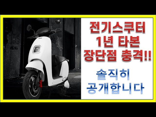 전기 스쿠터 1년 타고 느낀점&장단점 충격 공개!![Ep141] - Youtube