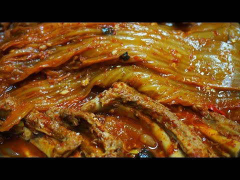 등갈비김치찜 만들기 야들야들 부드러운 묵은지 등갈비찜 황금레시피 steamed kimchi pork back ribs korean food recipe