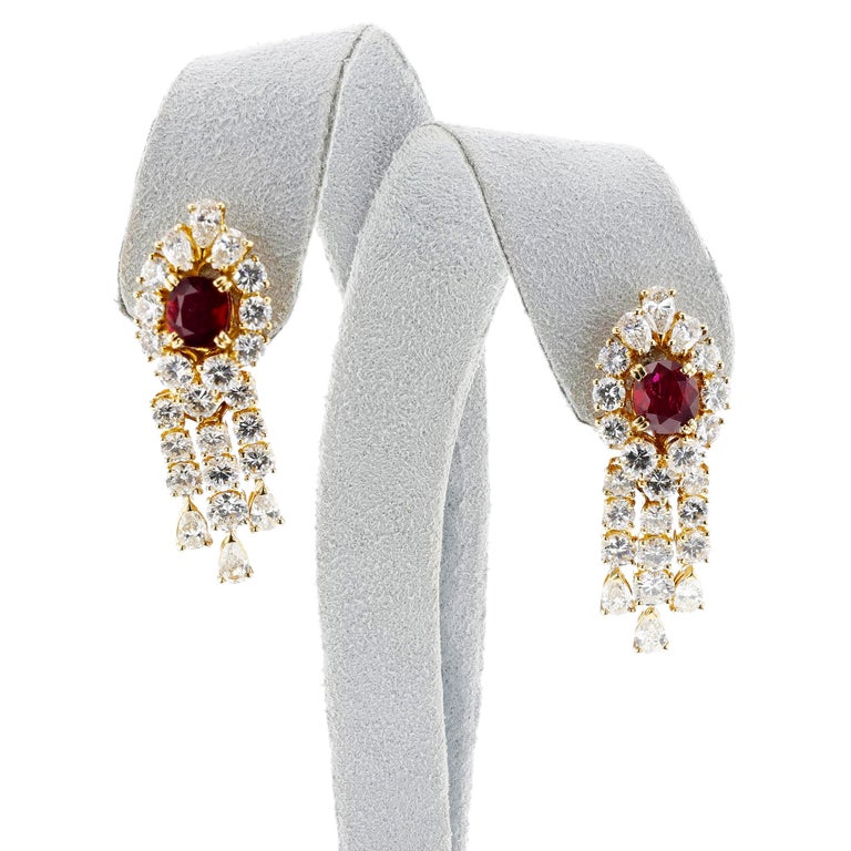 Boucheron Ruby And Diamond Day And Night Earrings, 18K For Sale At 1Stdibs