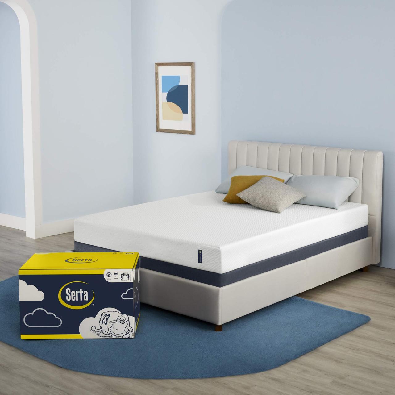 Amazon.Com: Serta - 7 Inch Cooling Gel Memory Foam Mattress, Twin Size,  Medium-Firm, Supportive, Certipur-Us Certified, 100-Night Trial - For Ewe,  White : Home & Kitchen