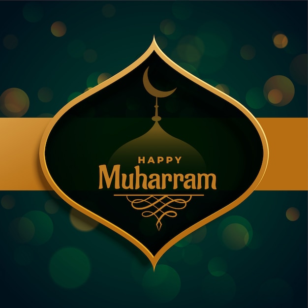 Free Vector | Beautiful Happy Muharram Greeting Of Islamic Festival