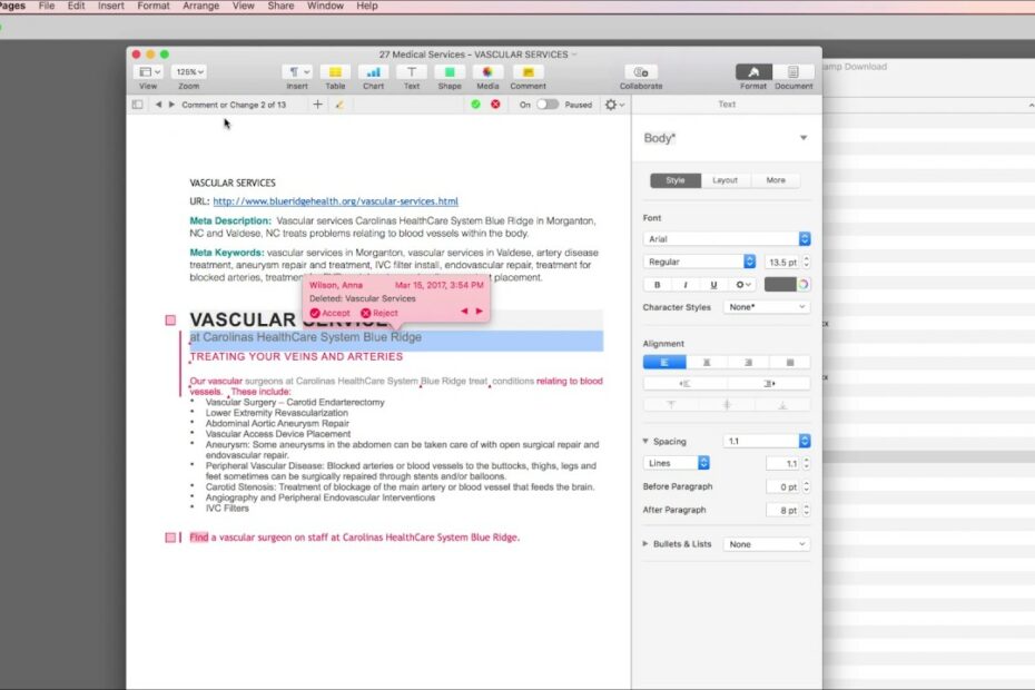 How To Accept All Changes Microsoft Word Documents With Apple Pages -  Youtube