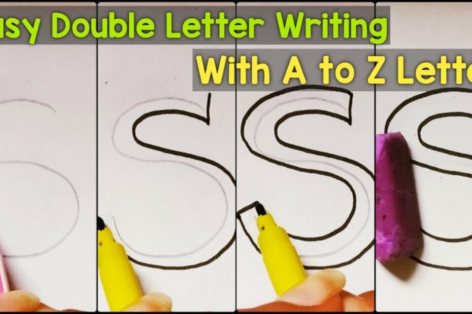 How To Write Double Letter In Easy Way|2D Alphabet Writing|Double Letter  Writing|Typography Tutorial - Youtube