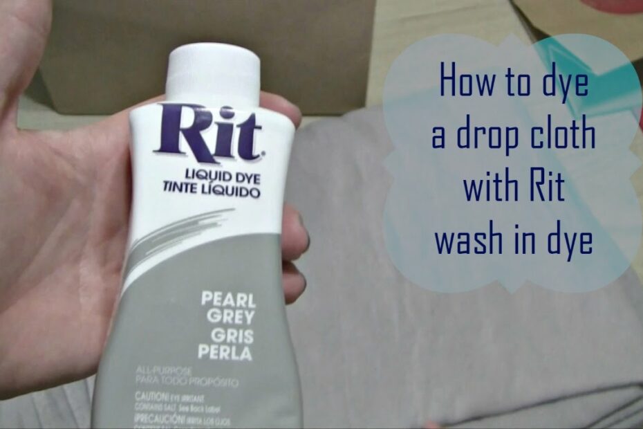 How To Dye A Drop Cloth / Canvas With Rit Wash In Dye - Youtube