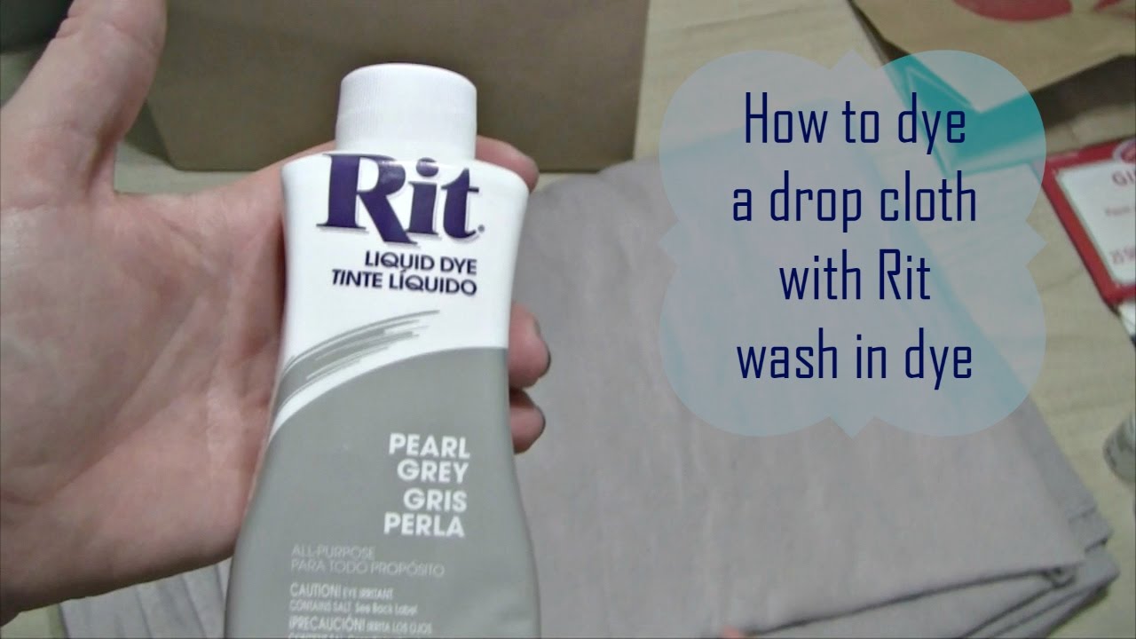 How To Dye A Drop Cloth / Canvas With Rit Wash In Dye - Youtube