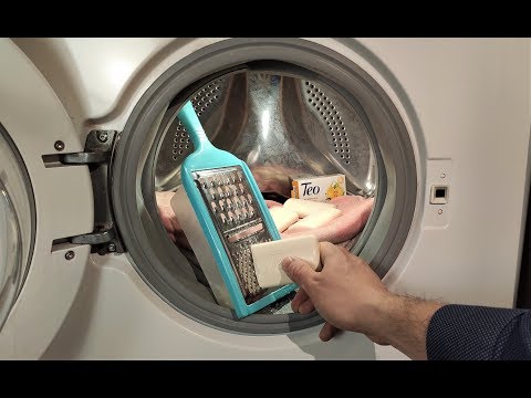 Experiment - Cleaning Clothes with Grated Soap - in a Washing Machine