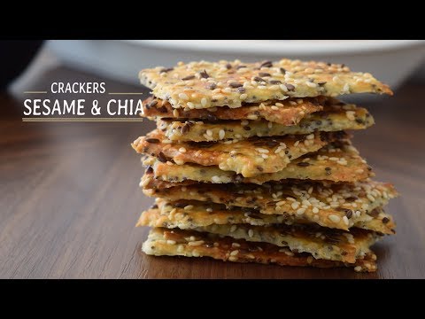 Sesame & Chia Crackers Recipe | Go Delicious