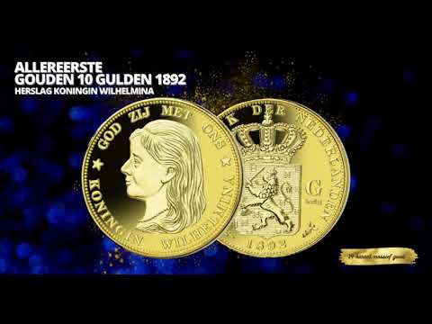 Allereerste Gouden 10 Gulden 1892. Herslag Koningin Wilhelmina met hangend haar.