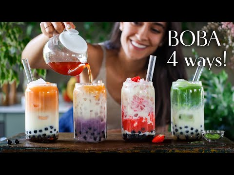 Easy homemade BUBBLE TEA (must-try BOBA)!🧋