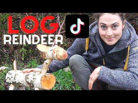 This DIY Log Reindeer went VIRAL on TikTok! | The Carpenter's Daughter