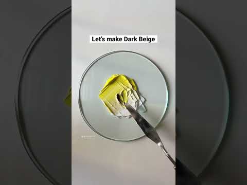 How to make Dark Beige | Color Mixing | Painting Basics | QuinnsArte | #shorts #art #youtube #color