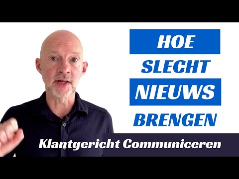 Hoe breng je moeilijk of slecht nieuws