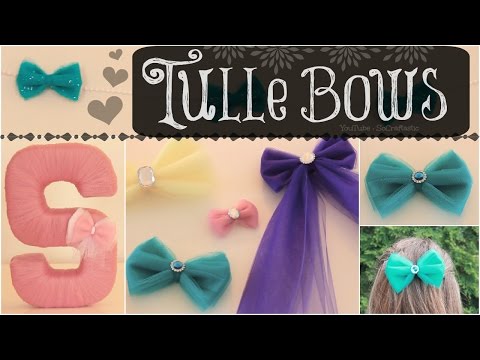 How To Make DIY TULLE BOWS | SoCraftastic