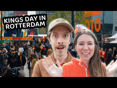 OUR FIRST KINGS DAY CELEBRATION 🧡 🇳🇱 (koningsdag rotterdam 2023)