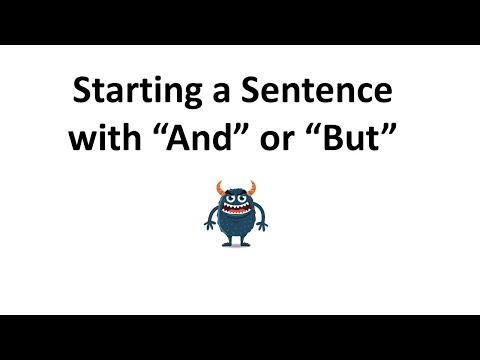 Starting a sentence with