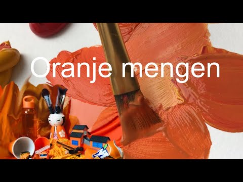 Hoe meng ik verschillende tinten oranje met acryl en olieverf, oranje kleuren mengen