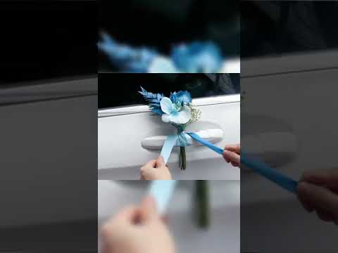 how to tie a wedding flower decoration for car